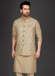 Silk Nehru Jacket Suit For Groom